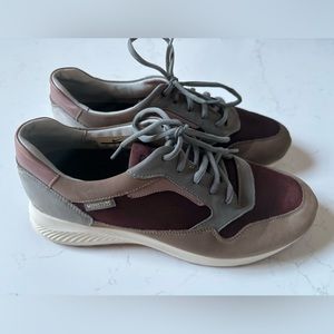 MEPHISTO KARIN WOMEN'S 8.5 M (EURO 6) LIGHT TAUPE LEATHER LACE SNEAKER MSRP $269